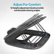 Promate Ventilated Adjustable Laptop Desk Stand Black Promate Ventilated Adjustable Laptop Desk Stand Black