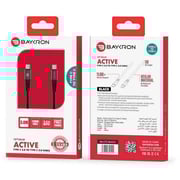 Baykron USB Type-C To USB Type-C Cable 3m Black Baykron USB Type-C To USB Type-C Cable 3m Black