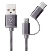 Smart 2in1 iConnect Guard Type-C/Micro USB 1M Black Smart 2in1 iConnect Guard Type-C/Micro USB 1M Black