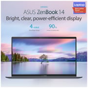 Asus ZenBook 14 UX425EA-HM046T Laptop - Core i7 2.8GHz 16GB 1TB Shared Win10 14inch FHD Pine Grey English/Arabic Keyboard Asus ZenBook 14 UX425EA-HM046T Laptop - Core i7 2.8GHz 16GB 1TB Shared Win10 14inch FHD Pine Grey English/Arabic Keyboard