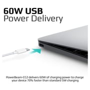 Promate USB-C To USB-C Cable 2m White Promate USB-C To USB-C Cable 2m White