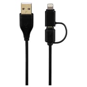 Hama 2in1 Micro USB Cable With Lightning Adapter 1.2M - 54566 Hama 2in1 Micro USB Cable With Lightning Adapter 1.2M - 54566