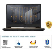 Asus TUF F15 FX506HCB-HN1138W Gaming Laptop - Core i5 2.60GHz 8GB 512GB 4GB Win11Home 15.6inch FHD Grey NVIDIA GeForce RTX 3050 Asus TUF F15 FX506HCB-HN1138W Gaming Laptop - Core i5 2.60GHz 8GB 512GB 4GB Win11Home 15.6inch FHD Grey NVIDIA GeForce RTX 3050