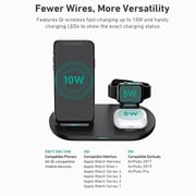 Aukey 3-in-1 Wireless Charging Station Black Aukey 3-in-1 Wireless Charging Station Black