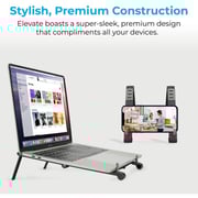 Promate Aluminum Multi Angle Origami Laptop Stand Grey Promate Aluminum Multi Angle Origami Laptop Stand Grey