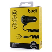 Budi M8J068M Dual Car Charger With Micro USB 1.8m Black Budi M8J068M Dual Car Charger With Micro USB 1.8m Black
