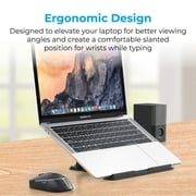 Promate Multi Level Adjustable Laptop Stand Grey Promate Multi Level Adjustable Laptop Stand Grey