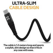Promate USB-A To USB-C Cable 1.2m Black Promate USB-A To USB-C Cable 1.2m Black