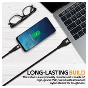 Promate USB-A To USB-C Cable 1.2m Black Promate USB-A To USB-C Cable 1.2m Black