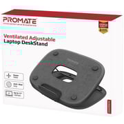 Promate Ventilated Adjustable Laptop Desk Stand Black Promate Ventilated Adjustable Laptop Desk Stand Black