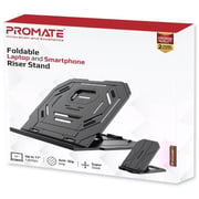 Promate Foldable Laptop/Smartphone Riser Stand Black Promate Foldable Laptop/Smartphone Riser Stand Black
