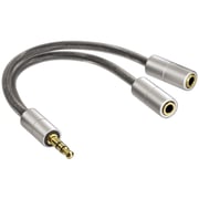 Hama Alu Line Dual 3.5mm Splitter 0.1m Silver Hama Alu Line Dual 3.5mm Splitter 0.1m Silver