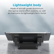 Promate Multi Level Adjustable Laptop Stand Grey Promate Multi Level Adjustable Laptop Stand Grey