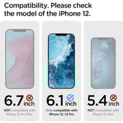 Spigen Glastr Ez Fit (2 Pack) Designed For iPhone 12 And iPhone 12 Pro Screen Protector 6.1-inch Premium Tempered Glass Case Friendly Spigen Glastr Ez Fit (2 Pack) Designed For iPhone 12 And iPhone 12 Pro Screen Protector 6.1-inch Premium Tempered Glass Case Friendly