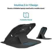 Promate Foldable Laptop/Smartphone Riser Stand Black Promate Foldable Laptop/Smartphone Riser Stand Black