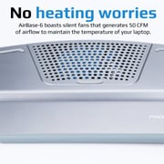 Promate Multi Level Laptop Cooling Stand Dual USB Ports Black Promate Multi Level Laptop Cooling Stand Dual USB Ports Black