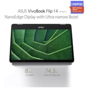 Asus TP401MA-EC340TS 2-in-1 Laptop - Celeron 1.1GHz 4GB 128GB Win10 14inch FHD Light Grey English/Arabic Keyboard Asus TP401MA-EC340TS 2-in-1 Laptop - Celeron 1.1GHz 4GB 128GB Win10 14inch FHD Light Grey English/Arabic Keyboard