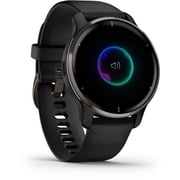 Garmin 010-02496-11 Venu 2 Plus Slate Stainless Steel Bezel Smartwatch Black Garmin 010-02496-11 Venu 2 Plus Slate Stainless Steel Bezel Smartwatch Black