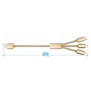 Xcell CB120MLC 3in1 Charging Cable 1M Gold Xcell CB120MLC 3in1 Charging Cable 1M Gold