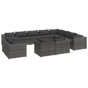 vidaXL 12 Piece Garden Lounge Set with Cushions Grey Poly Rattan
vidaXL 12 Piece Garden Lounge Set with Cushions Grey Poly Rattan