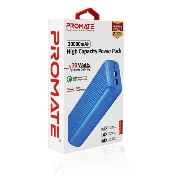 Promate TITAN 30C Power Bank 30000mAh Blue Promate TITAN 30C Power Bank 30000mAh Blue