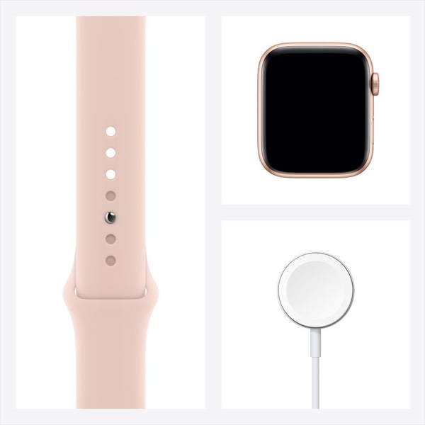 Apple Watch SE GPS 40mm Gold Aluminum Case with Pink Sand Sport Band Apple Watch SE GPS 40mm Gold Aluminum Case with Pink Sand Sport Band