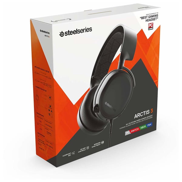 Steelseries 61503 Arctis 3 2019 Edition Headset Black Steelseries 61503 Arctis 3 2019 Edition Headset Black