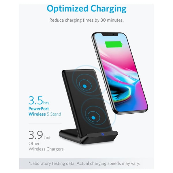 Anker PowerPort Wireless 5 Stand - Black Anker PowerPort Wireless 5 Stand - Black