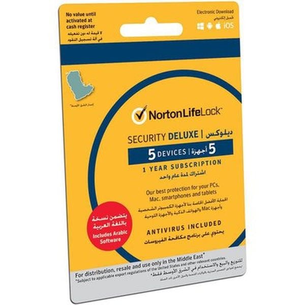 Norton Security Deluxe for 5 Devices with 1 Year Subscription Norton Security Deluxe for 5 Devices with 1 Year Subscription