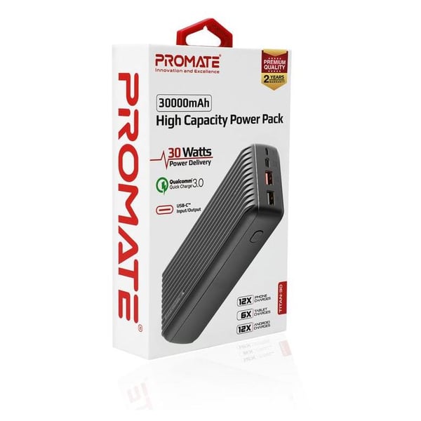 Promate TITAN 30C Power Bank 30000mAh Black Promate TITAN 30C Power Bank 30000mAh Black