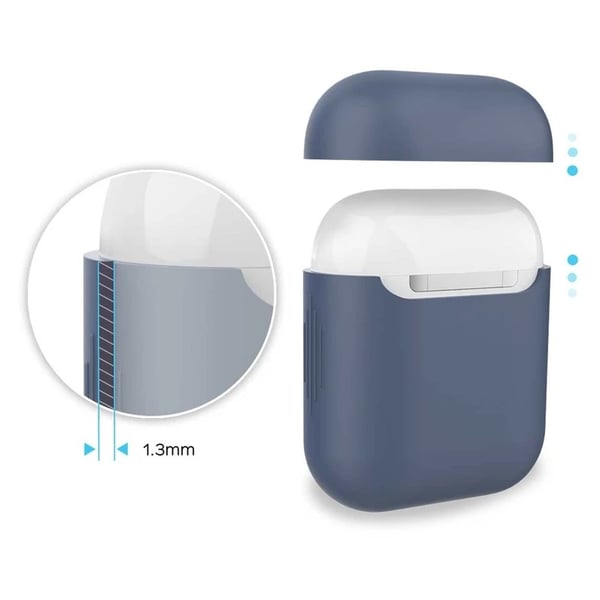 Promate Ultra Slim Silicon Case For Apple Airpods Navy Blue Promate Ultra Slim Silicon Case For Apple Airpods Navy Blue
