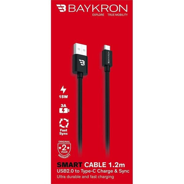 Baykron USB Type-C Cable 1.2m Black Baykron USB Type-C Cable 1.2m Black