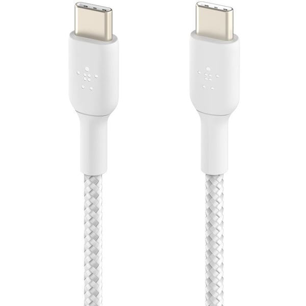 Belkin Boost Charge™ Braided Usb-C To Usb-C Cable, 1M, White Belkin Boost Charge™ Braided Usb-C To Usb-C Cable, 1M, White
