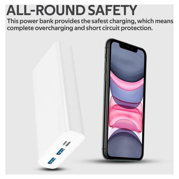 Promate Power Bank 20000mAh White Promate Power Bank 20000mAh White
