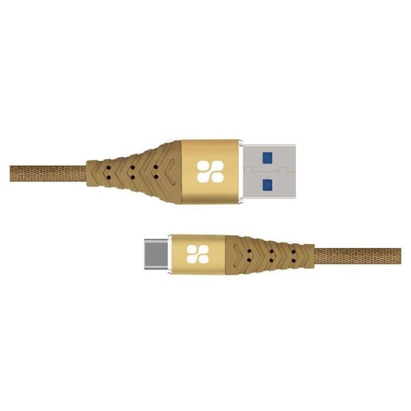 Promate USB-A To USB-C Cable 1.2m Gold Promate USB-A To USB-C Cable 1.2m Gold