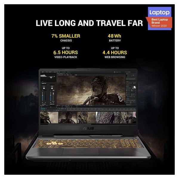 Asus FX506LI-BQ057T Gaming Laptop - Core i5 2.5GHz 8GB 512GB 4GB Win10 15.6inch FHD Black English/Arabic Keyboard Asus FX506LI-BQ057T Gaming Laptop - Core i5 2.5GHz 8GB 512GB 4GB Win10 15.6inch FHD Black English/Arabic Keyboard