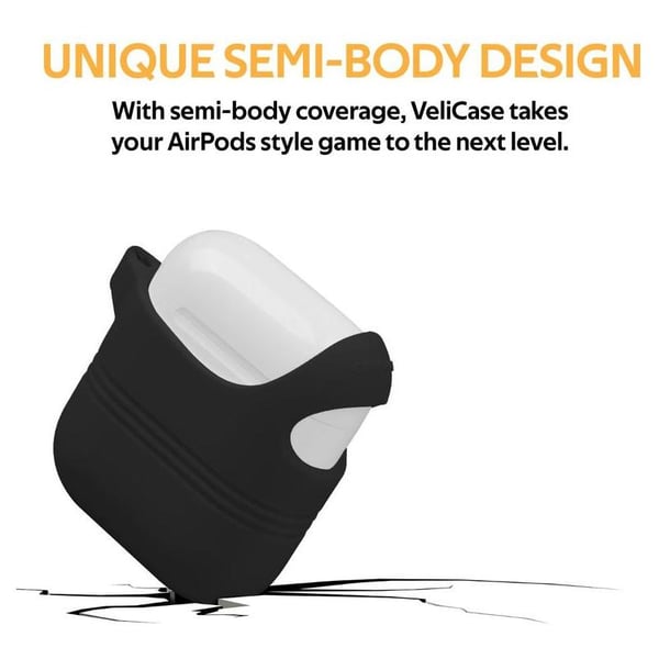 Promate VEILCASE Silicon Case For Apple Airpods Black Promate VEILCASE Silicon Case For Apple Airpods Black