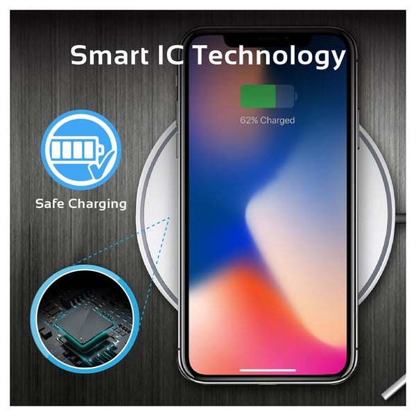 Promate Wireless Charging Dock White Promate Wireless Charging Dock White