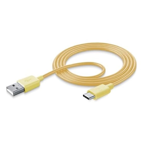 Cellular Line USB To Type C Cable Yellow 1m Cellular Line USB To Type C Cable Yellow 1m