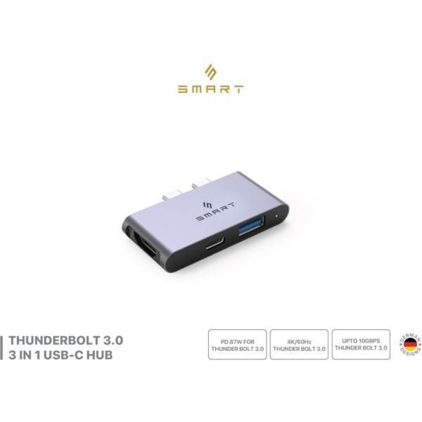 Smart SMHBC3TB Premium 3-in-1 Thunderbolt USB-C Hub Smart SMHBC3TB Premium 3-in-1 Thunderbolt USB-C Hub