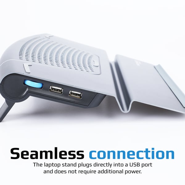 Promate Multi Level Laptop Cooling Stand Dual USB Ports Black Promate Multi Level Laptop Cooling Stand Dual USB Ports Black