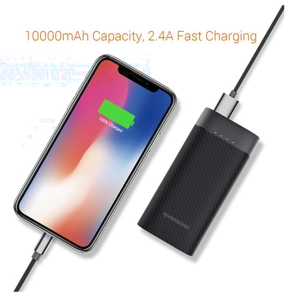 Riversong Phantom10 Power Bank 10000mAh Black Riversong Phantom10 Power Bank 10000mAh Black