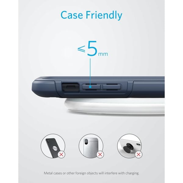 Anker Powerwave+ Pad With Watch Holder White Anker Powerwave+ Pad With Watch Holder White