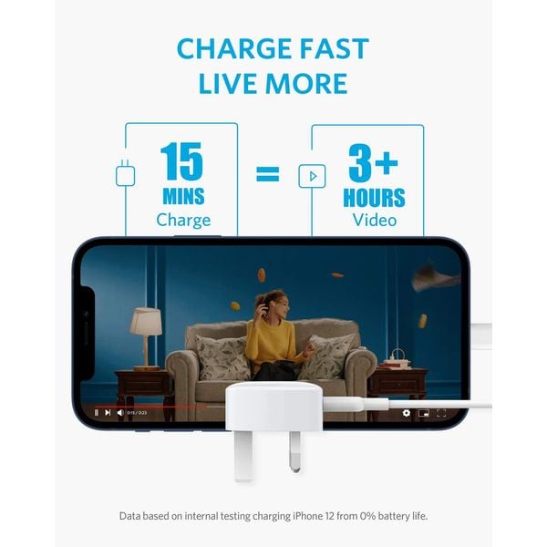 Anker AN.A2633K12.BK POWERPORT III NANO 20W Fast Charging USB-C PortBlack Anker AN.A2633K12.BK POWERPORT III NANO 20W Fast Charging USB-C PortBlack