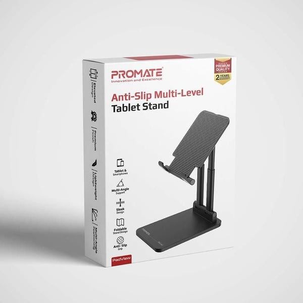 Promate Anti Slip Multi lvel Tablet Stand Black Promate Anti Slip Multi lvel Tablet Stand Black