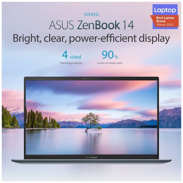 Asus ZenBook 14 UX425EA-HM046T Laptop - Core i7 2.8GHz 16GB 1TB Shared Win10 14inch FHD Pine Grey English/Arabic Keyboard Asus ZenBook 14 UX425EA-HM046T Laptop - Core i7 2.8GHz 16GB 1TB Shared Win10 14inch FHD Pine Grey English/Arabic Keyboard