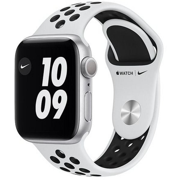 Apple Watch Series SE Nike MYYF2AE/A GPS 44mm Aluminium Case with Pure Platinum/Black Nike Sport Band Silver Apple Watch Series SE Nike MYYF2AE/A GPS 44mm Aluminium Case with Pure Platinum/Black Nike Sport Band Silver