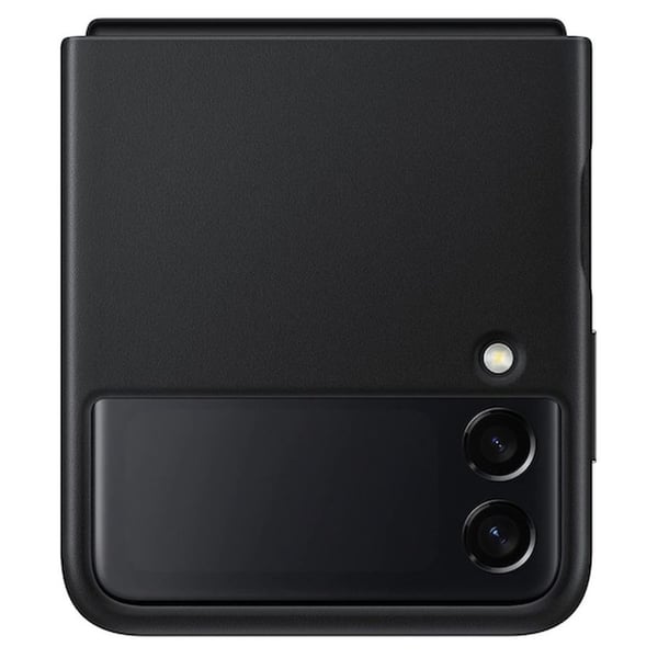 Samsung Galaxy Z Flip3 5G Leather Cover Black Samsung Galaxy Z Flip3 5G Leather Cover Black