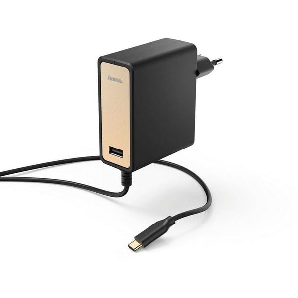Hama 20 Watts Wall Charger Black With USB Type C Cable 1m Black Hama 20 Watts Wall Charger Black With USB Type C Cable 1m Black
