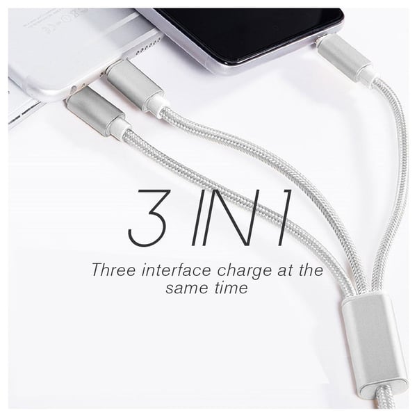 Xcell CB120MLC 3in1 Charging Cable 1M Gold Xcell CB120MLC 3in1 Charging Cable 1M Gold
